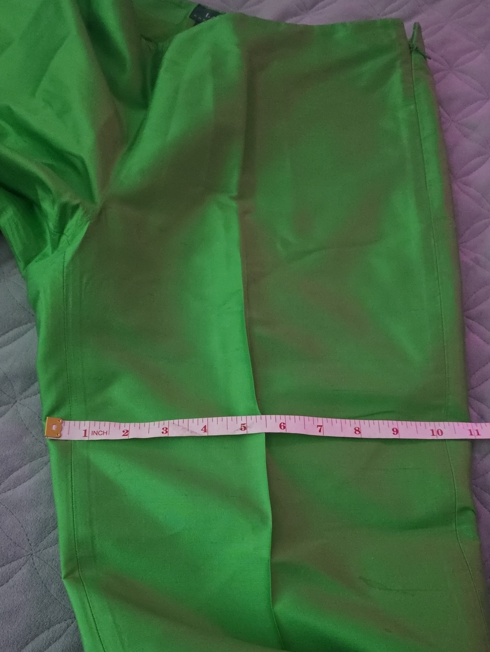 Ralph Lauren Bright Green 100% Silk Two-Piece Pantsuit - Picture 15 of 15
